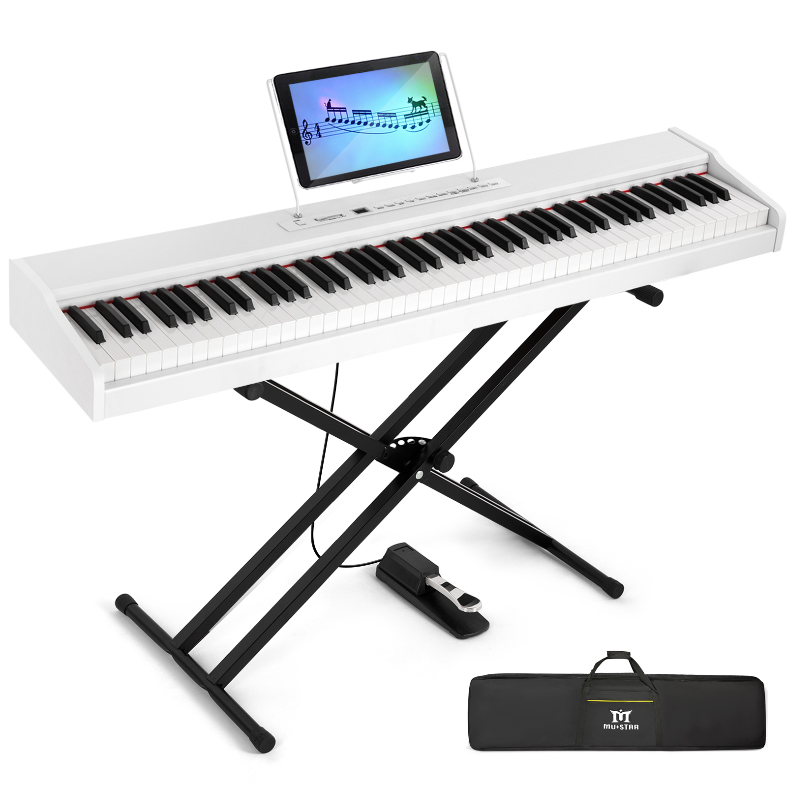 Piano Sustain Pedal - MUSTAR 88 Key Piano Keyboard Semi