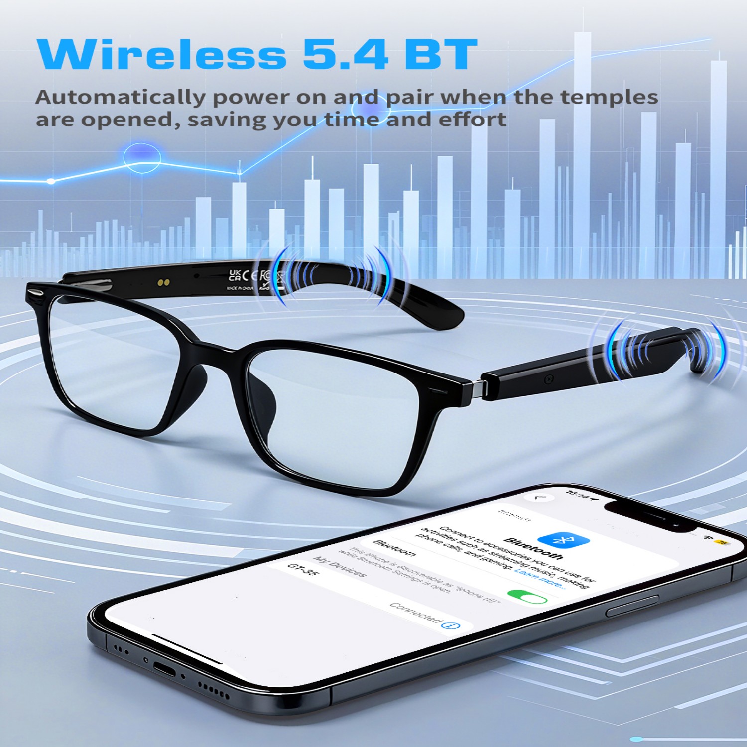 Audio Music Ai - GT35 Smart Glasses with AI Translation