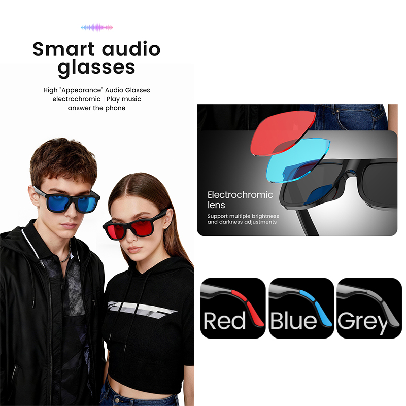 New AI Smart Audio Glasses 38g - Audio Music Arabic review and price