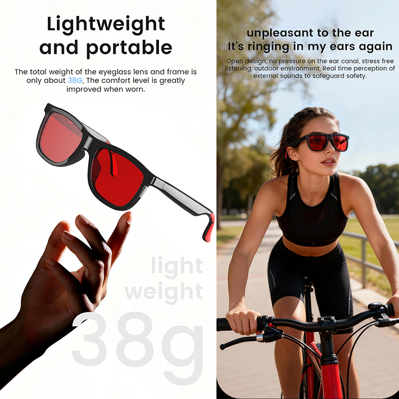 New AI Smart Audio Glasses 38g - Audio Music Arabic review and price