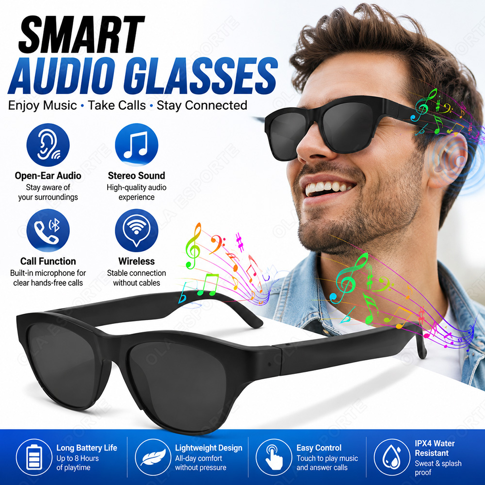 Smart Audio Glasses Bluetooth  - Audio Music Arabic review and price