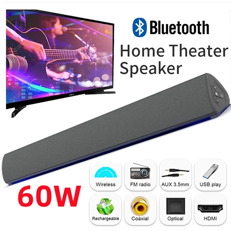 60W Wireless TV PC Soundbar Bl - Audio Music Center review and price