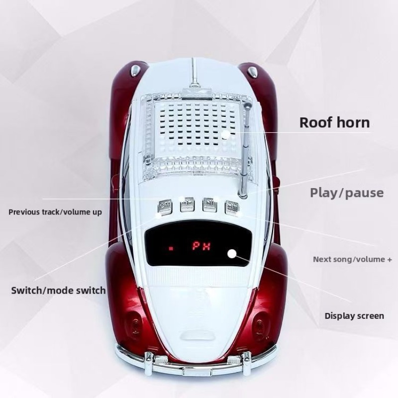 Beetle Car Model Bluetooth Spe - Audio Music Spotify review and price