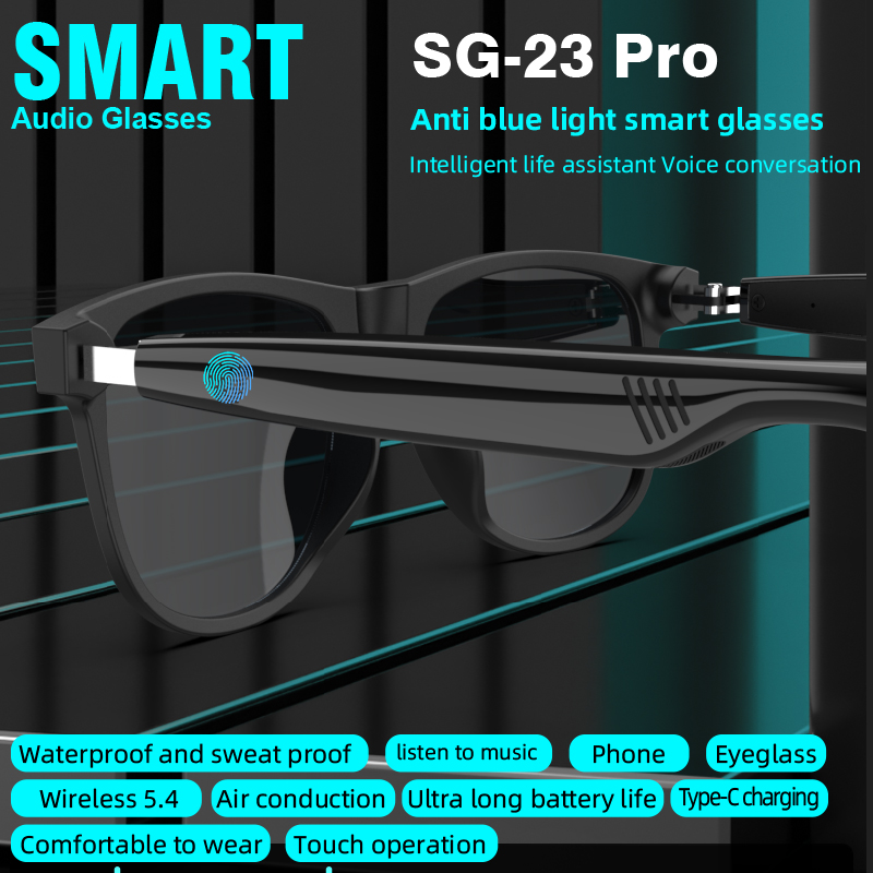 SG‑23 Pro Smart Audio Glasses  - Audio Music Arabic review and price