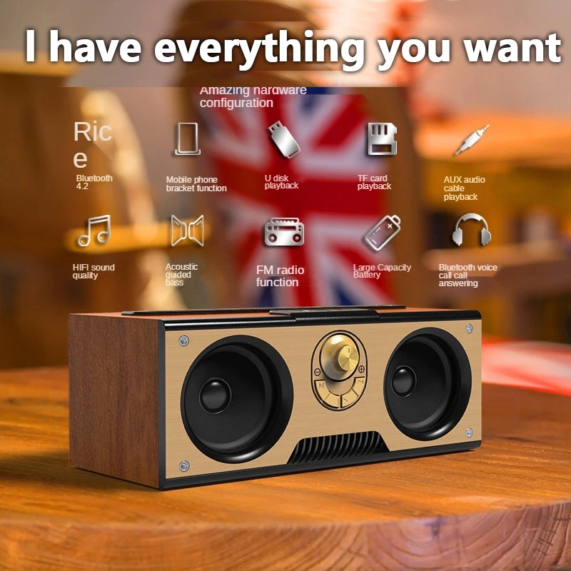 Wireless Dual Audio Wooden Por - Audio Music Center review and price