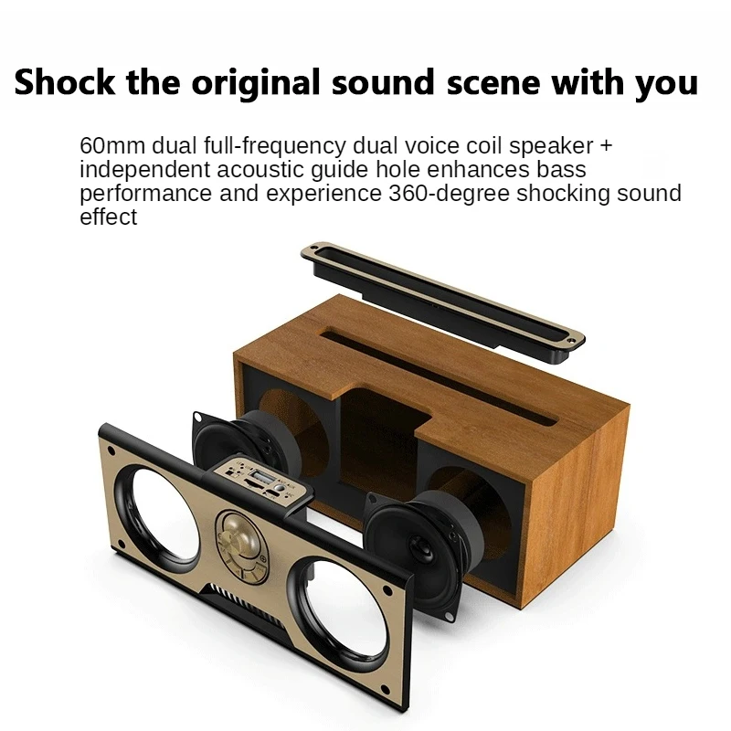 Wireless Dual Audio Wooden Por - Audio Music Center review and price