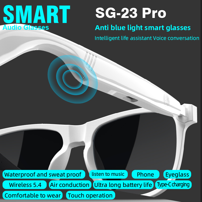 Stylish Smart Glasses Wireless - Audio Music Arabic review and price