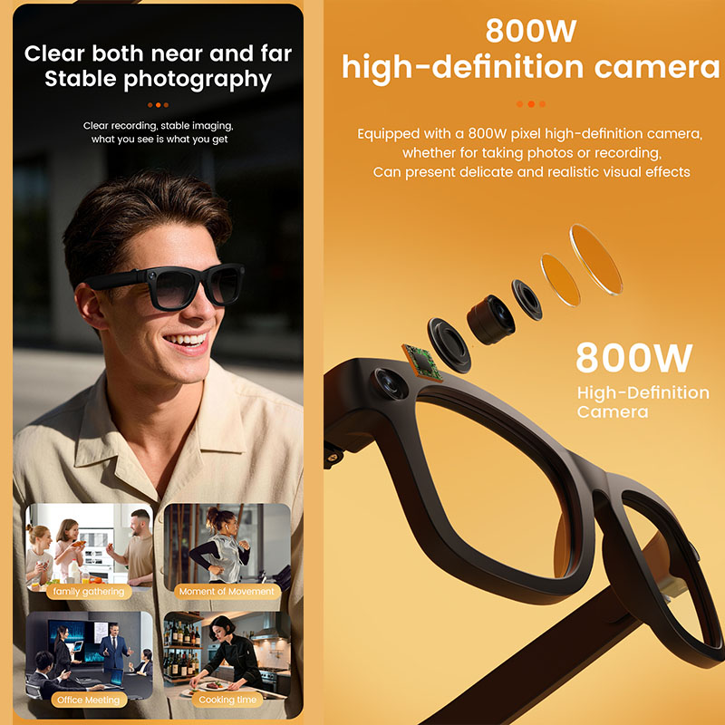 AI Smart Glasses 800W Camera A - Audio Music Ai review and price